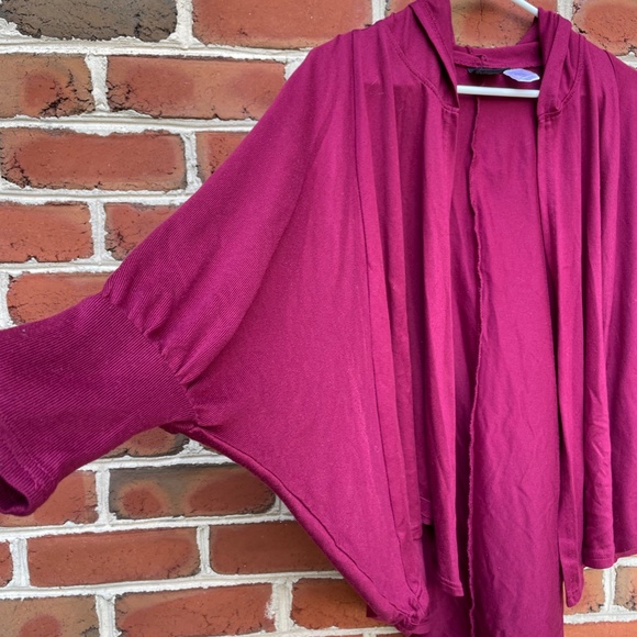 Harry Potter Cardigan Burgundy Red "Hogwarts" Hood Lightweight - Picture 6 of 10